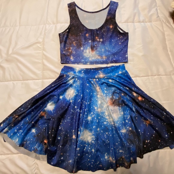 galaxy skater skirt outfit